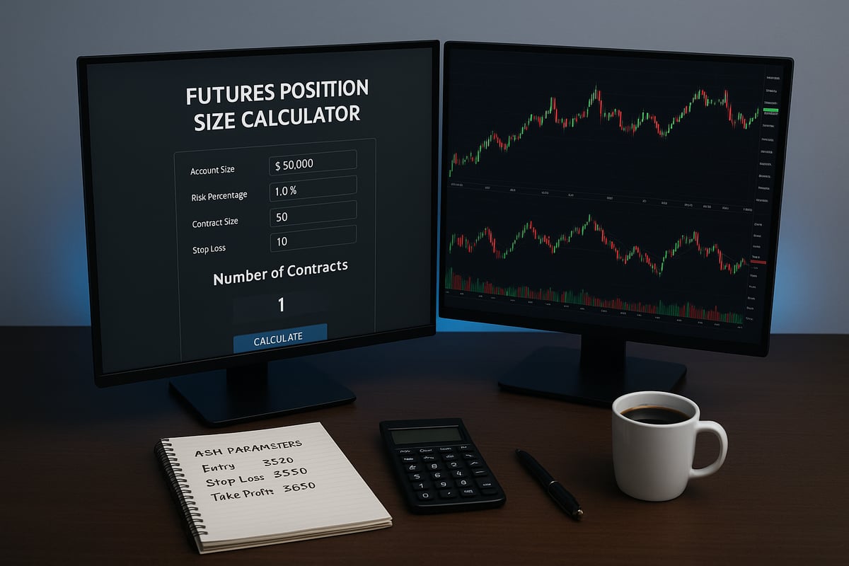 step by step guide on how to use a futures position size tools